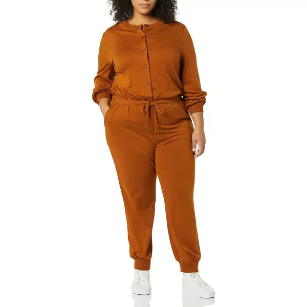 Amazon Essentials Womens Fashion Studio Terry JumpsuitCaramel