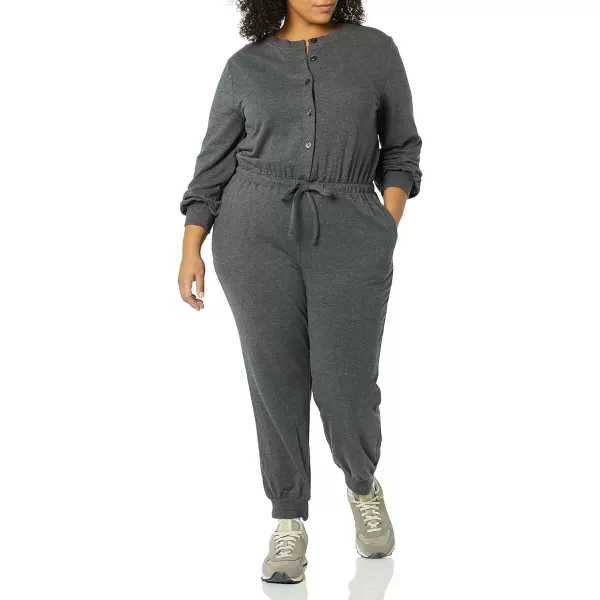 Amazon Essentials Womens Fashion Studio Terry JumpsuitCharcoal Heather