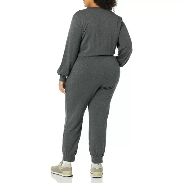 Amazon Essentials Womens Fashion Studio Terry JumpsuitCharcoal Heather