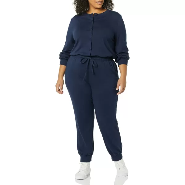 Amazon Essentials Womens Fashion Studio Terry JumpsuitNavy