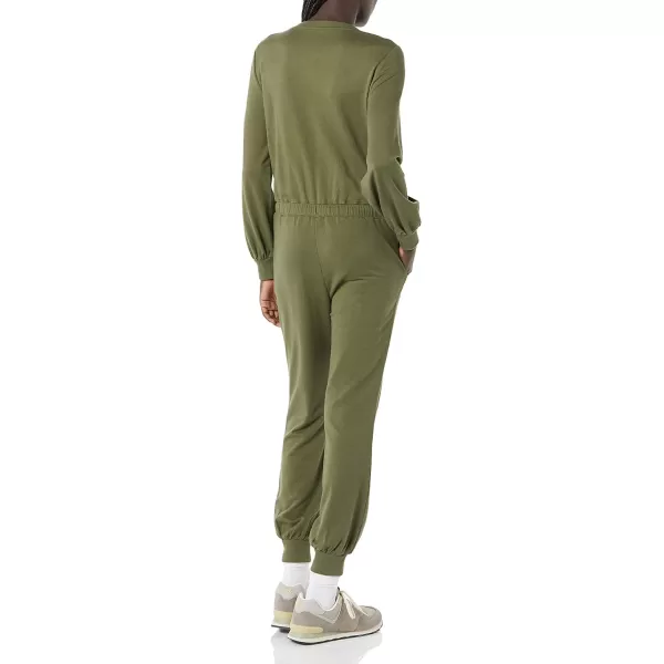 Amazon Essentials Womens Fashion Studio Terry JumpsuitOlive