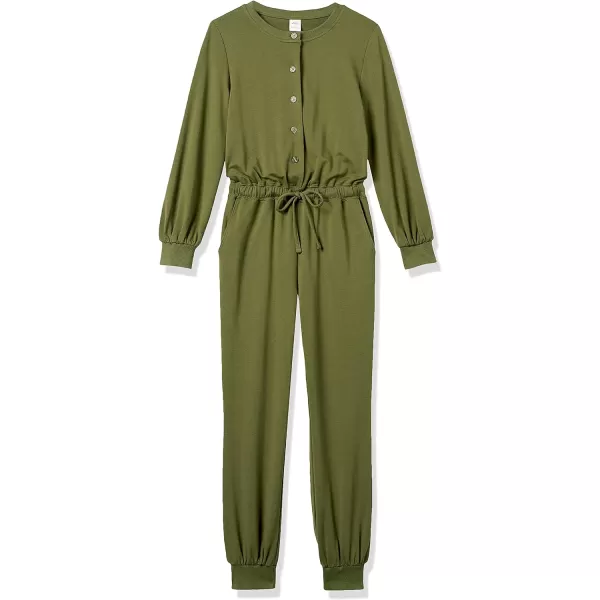 Amazon Essentials Womens Fashion Studio Terry JumpsuitOlive