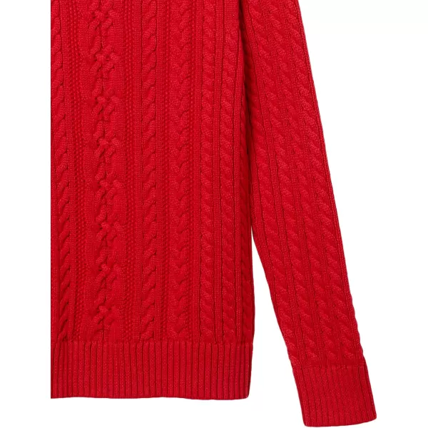 Amazon Essentials Womens Fisherman Cable LongSleeve Crewneck Sweater Available in Plus SizeRed