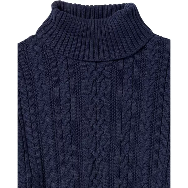 Amazon Essentials Womens Fisherman Cable Turtleneck Sweater Available in Plus SizeNavy