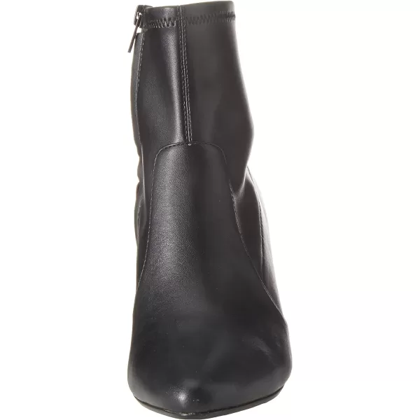 Amazon Essentials Womens Fitted Stretch Heel BootBlack Faux Leather