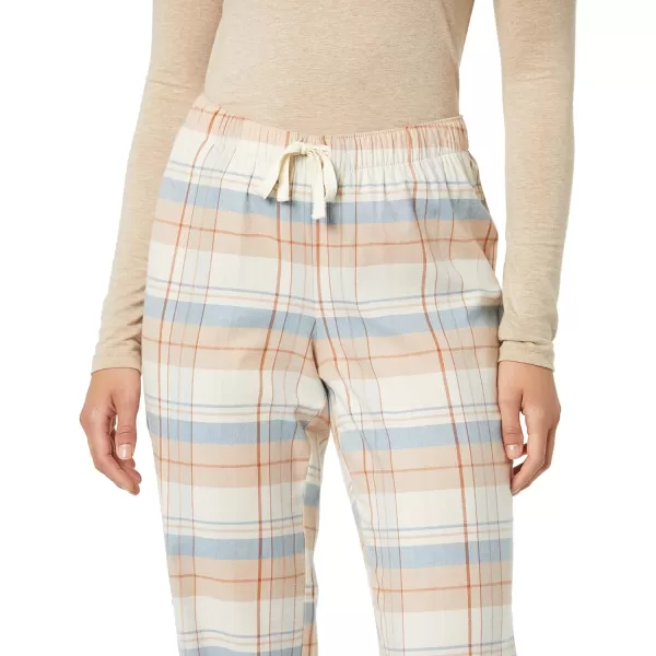 Amazon Essentials Womens Flannel Sleep Pant Available in Plus SizeBeige Blue Mix Plaid