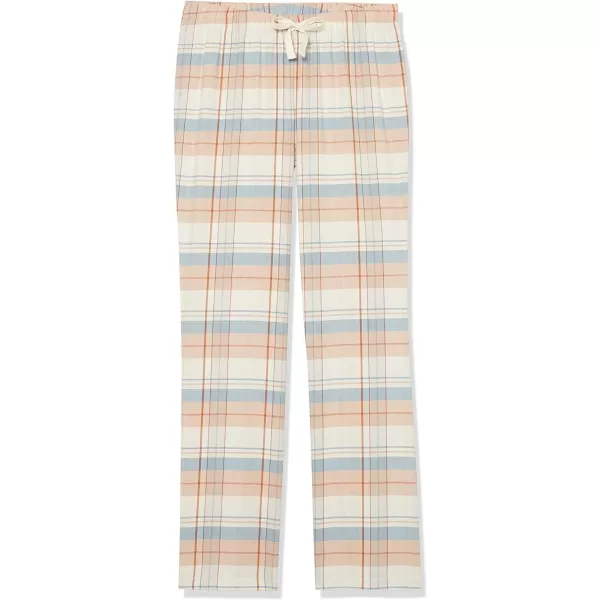 Amazon Essentials Womens Flannel Sleep Pant Available in Plus SizeBeige Blue Mix Plaid