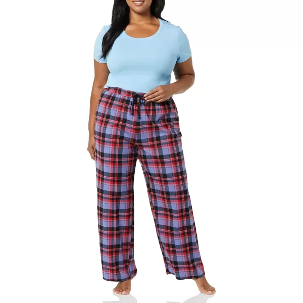 Amazon Essentials Womens Flannel Sleep Pant Available in Plus SizeBlue Mixed Tartan