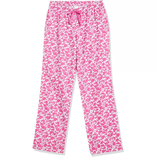 Amazon Essentials Womens Flannel Sleep Pant Available in Plus SizeFuchsiaSilhouette Floral