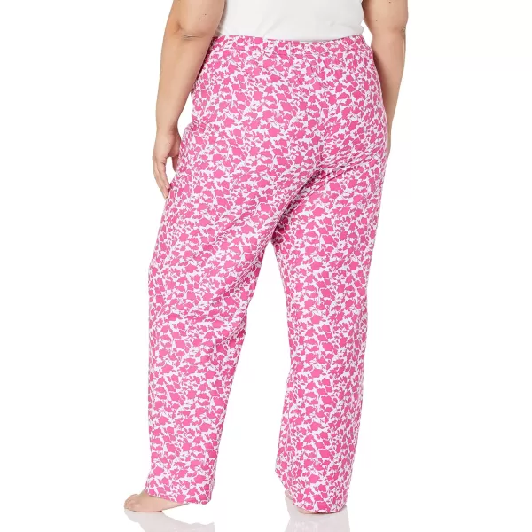 Amazon Essentials Womens Flannel Sleep Pant Available in Plus SizeFuchsiaSilhouette Floral