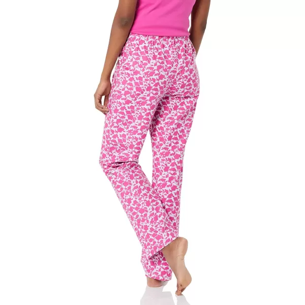 Amazon Essentials Womens Flannel Sleep Pant Available in Plus SizeFuchsiaSilhouette Floral