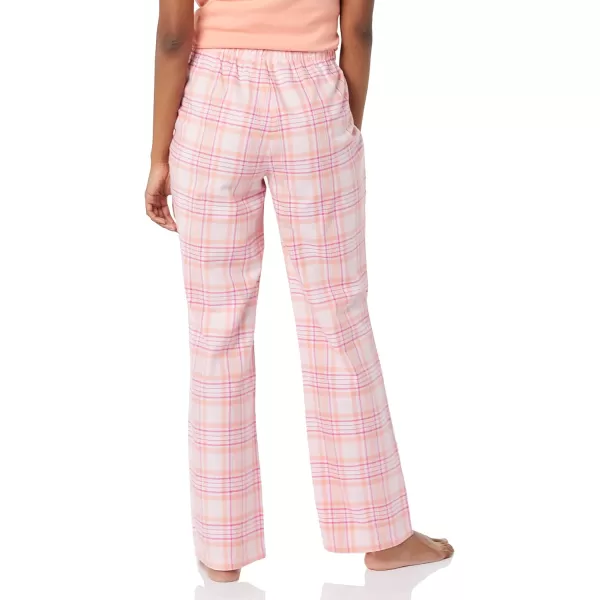 Amazon Essentials Womens Flannel Sleep Pant Available in Plus SizeLight Pink Peach Plaid