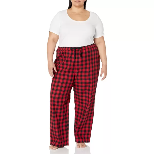 Amazon Essentials Womens Flannel Sleep Pant Available in Plus SizeRed Buffalo Check