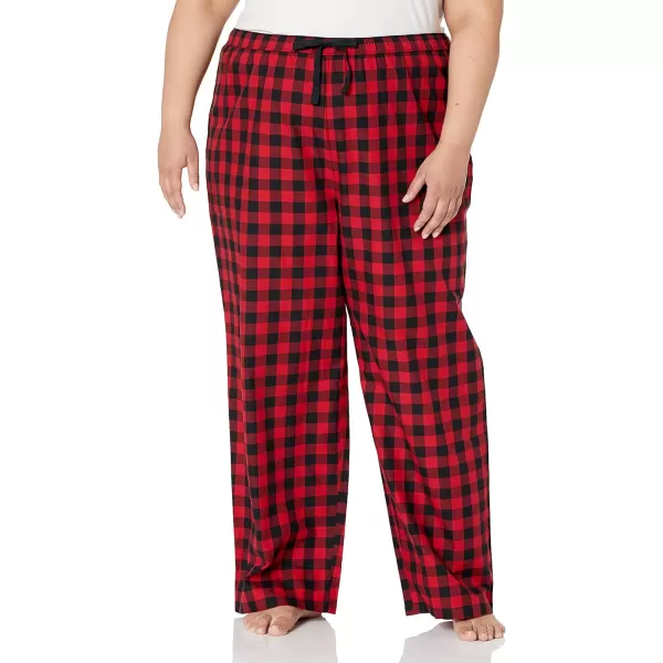 Amazon Essentials Womens Flannel Sleep Pant Available in Plus SizeRed Buffalo Check
