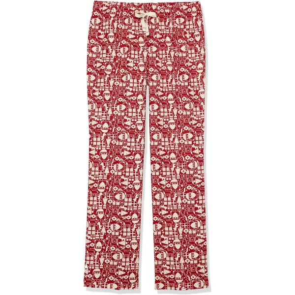 Amazon Essentials Womens Flannel Sleep Pant Available in Plus SizeRed Mono Santa
