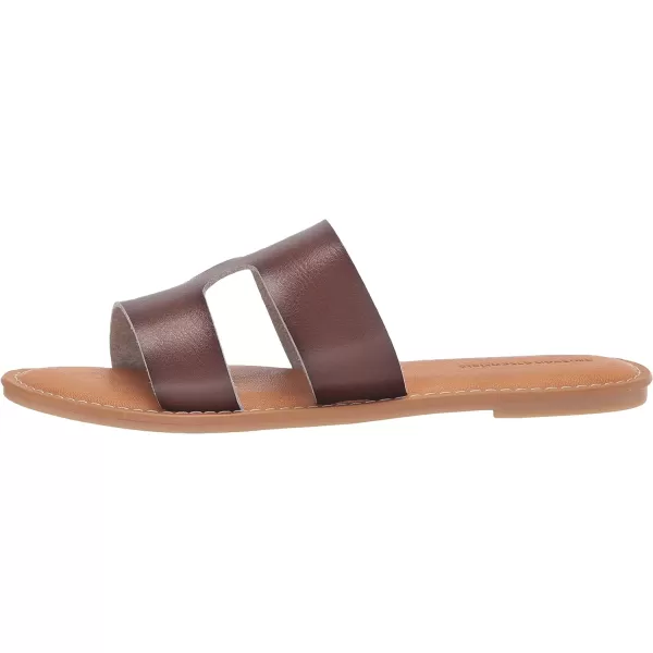 Amazon Essentials Womens Flat Banded SandalChocolate