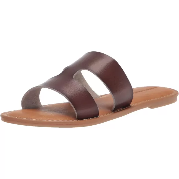 Amazon Essentials Womens Flat Banded SandalChocolate