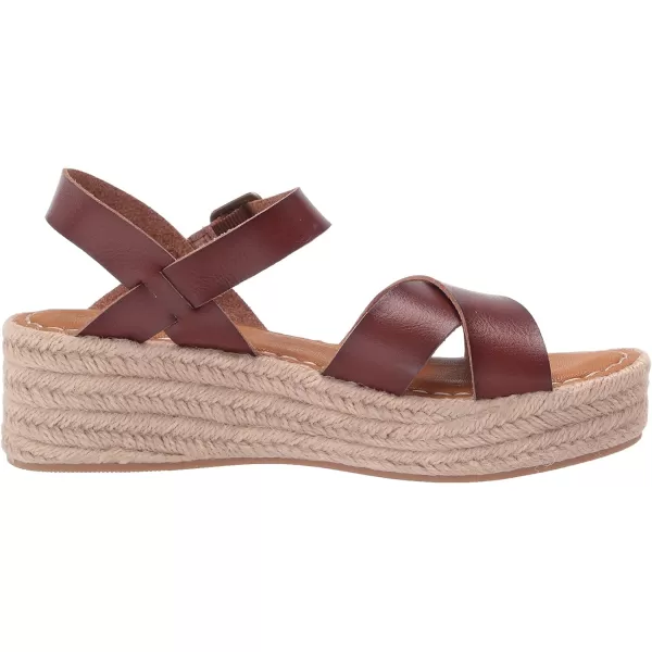 Amazon Essentials Womens Flatform Espadrille SandalBrown