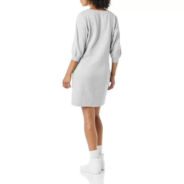 Amazon Essentials Womens Fleece Blouson Sleeve Crewneck Sweatshirt Dress Available in Plus SizeGrey Heather
