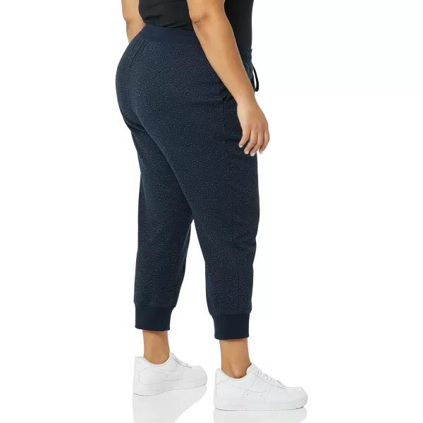 Amazon Essentials Womens Fleece Capri Jogger Sweatpant Available in Plus SizeNavy Cheetah