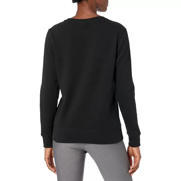 Amazon Essentials Womens Fleece Crewneck Sweatshirt Available in Plus SizeBlack