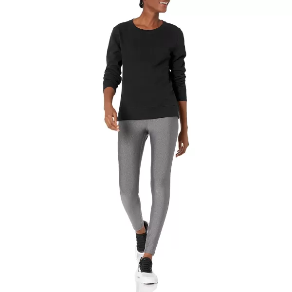 Amazon Essentials Womens Fleece Crewneck Sweatshirt Available in Plus SizeBlack