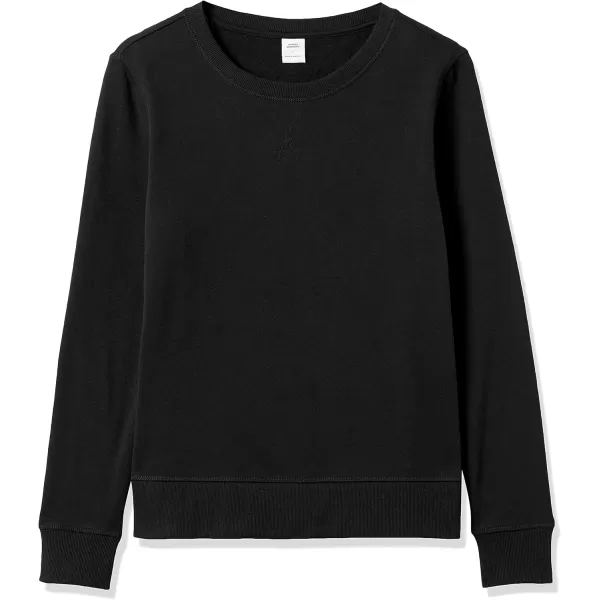 Amazon Essentials Womens Fleece Crewneck Sweatshirt Available in Plus SizeBlack