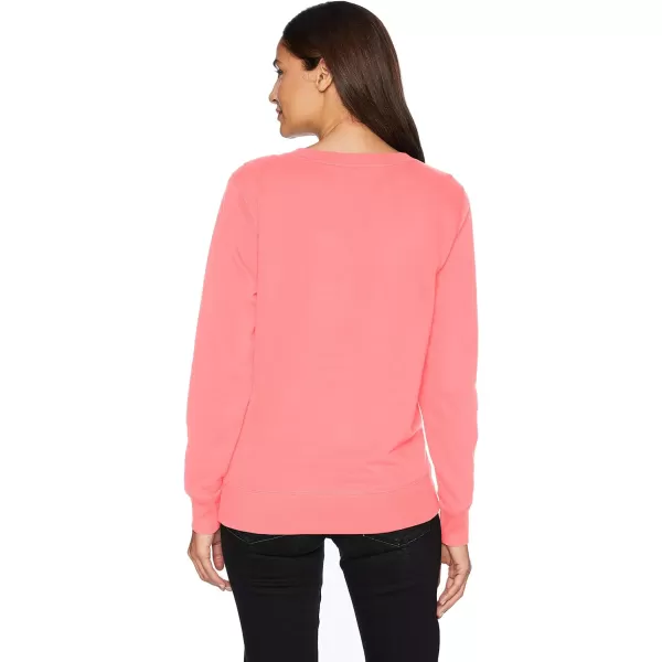 Amazon Essentials Womens Fleece Crewneck Sweatshirt Available in Plus SizeCoral Pink