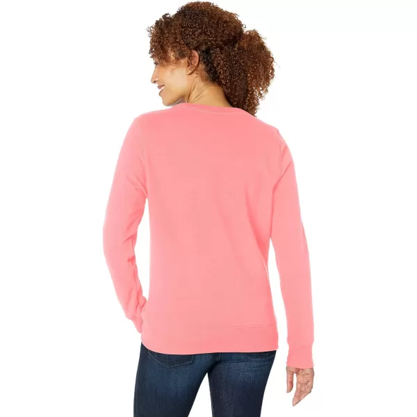 Amazon Essentials Womens Fleece Crewneck Sweatshirt Available in Plus SizeCoral Pink