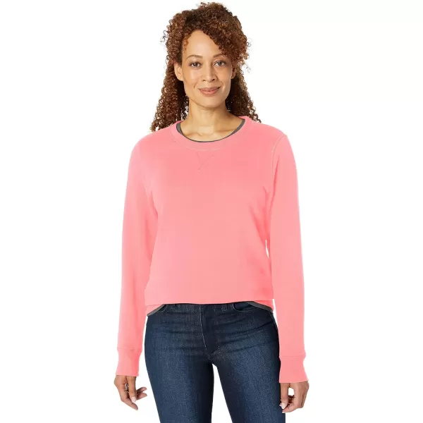 Amazon Essentials Womens Fleece Crewneck Sweatshirt Available in Plus SizeCoral Pink