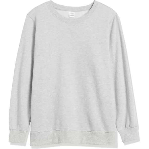 Amazon Essentials Womens Fleece Crewneck Sweatshirt Available in Plus SizeGrey Heather