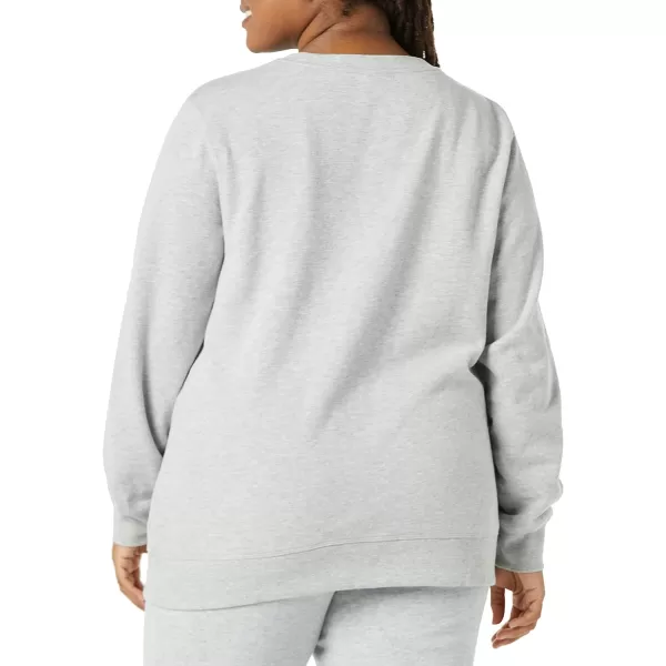 Amazon Essentials Womens Fleece Crewneck Sweatshirt Available in Plus SizeGrey Heather