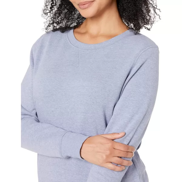 Amazon Essentials Womens Fleece Crewneck Sweatshirt Available in Plus SizeIndigo Blue Heather