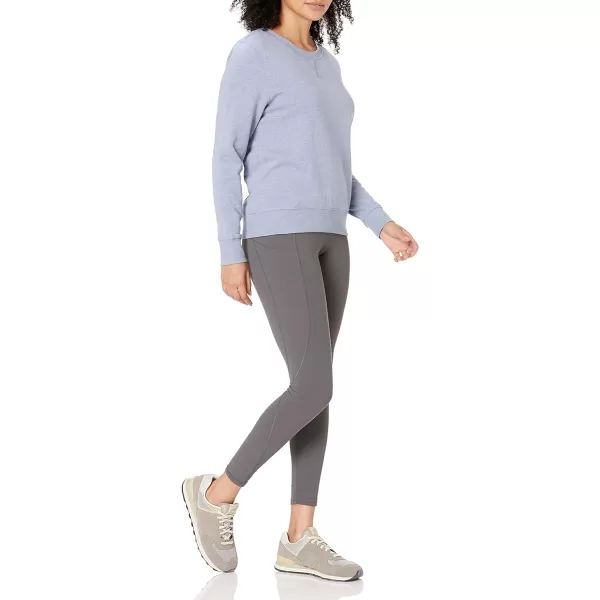 Amazon Essentials Womens Fleece Crewneck Sweatshirt Available in Plus SizeIndigo Blue Heather