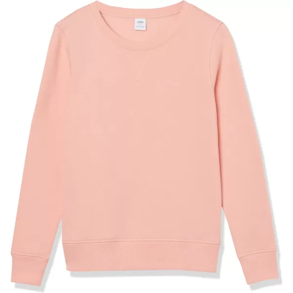 Amazon Essentials Womens Fleece Crewneck Sweatshirt Available in Plus SizePale Peach