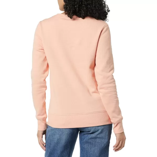 Amazon Essentials Womens Fleece Crewneck Sweatshirt Available in Plus SizePale Peach