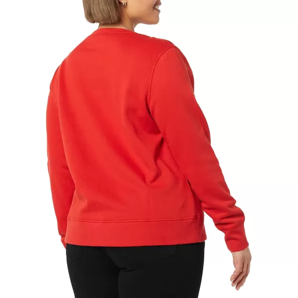 Amazon Essentials Womens Fleece Crewneck Sweatshirt Available in Plus SizeRed