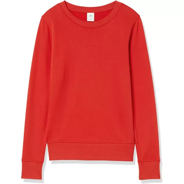 Amazon Essentials Womens Fleece Crewneck Sweatshirt Available in Plus SizeRed