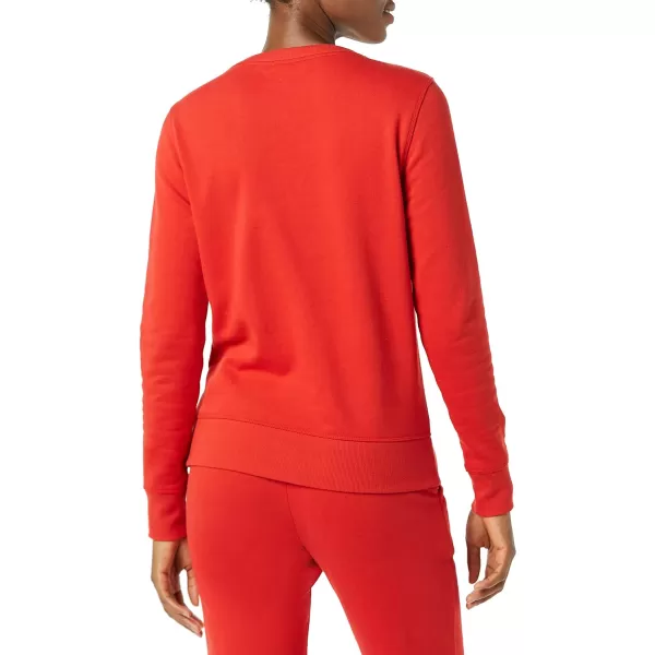 Amazon Essentials Womens Fleece Crewneck Sweatshirt Available in Plus SizeRed