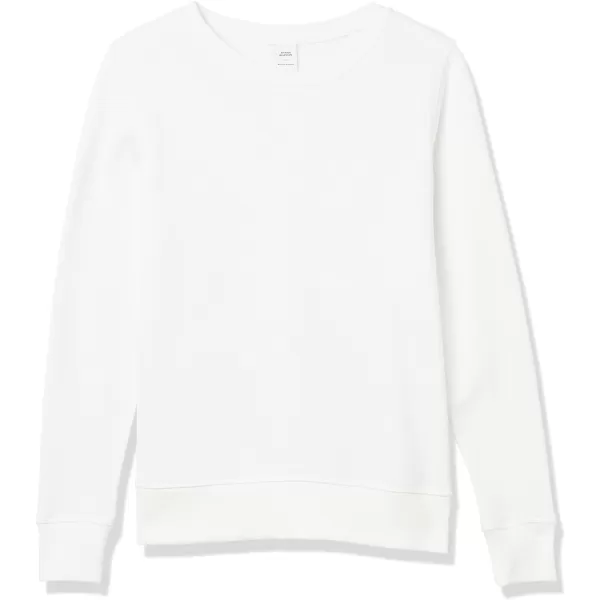 Amazon Essentials Womens Fleece Crewneck Sweatshirt Available in Plus SizeWhite