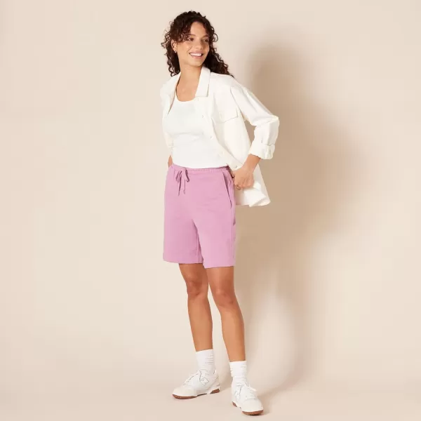 Amazon Essentials Womens Fleece High Rise Bermuda Shorts Available in Plus SizePurple Mauve