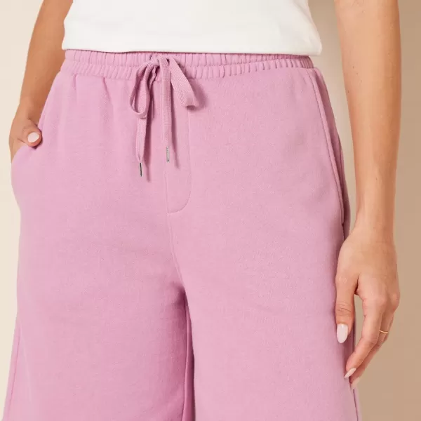 Amazon Essentials Womens Fleece High Rise Bermuda Shorts Available in Plus SizePurple Mauve