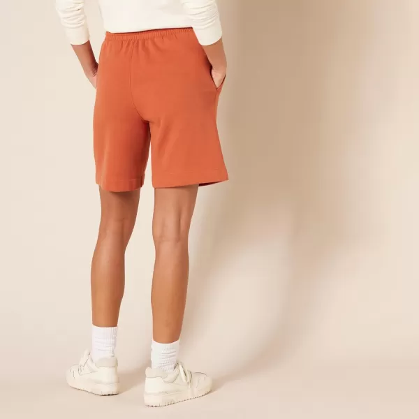 Amazon Essentials Womens Fleece High Rise Bermuda Shorts Available in Plus SizeTerracotta