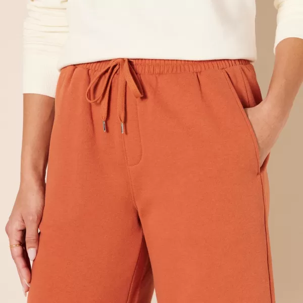 Amazon Essentials Womens Fleece High Rise Bermuda Shorts Available in Plus SizeTerracotta