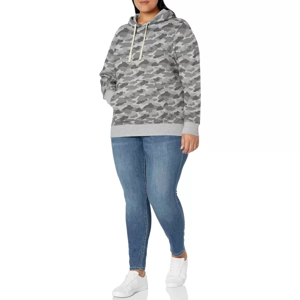 Amazon Essentials Womens Fleece Pullover HoodieGrey Camo