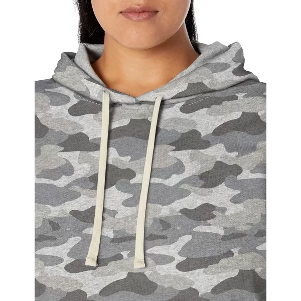 Amazon Essentials Womens Fleece Pullover HoodieGrey Camo