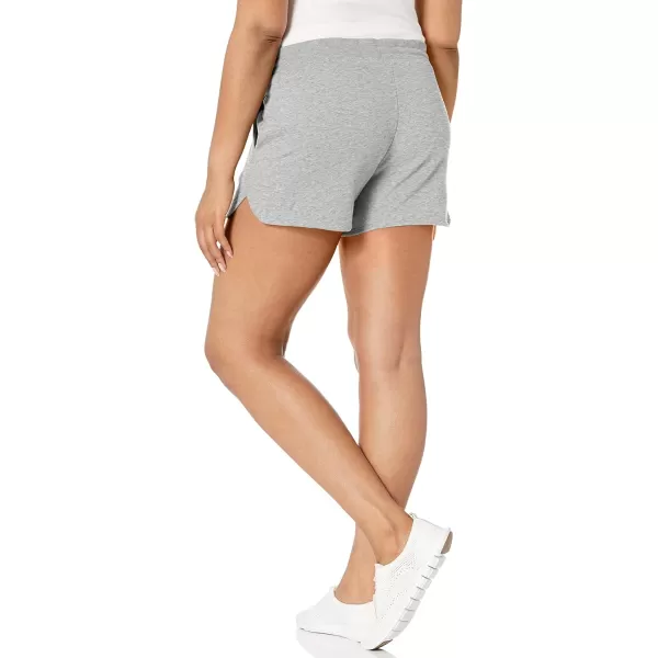 Amazon Essentials Womens Fleece ShortLight Grey Heather