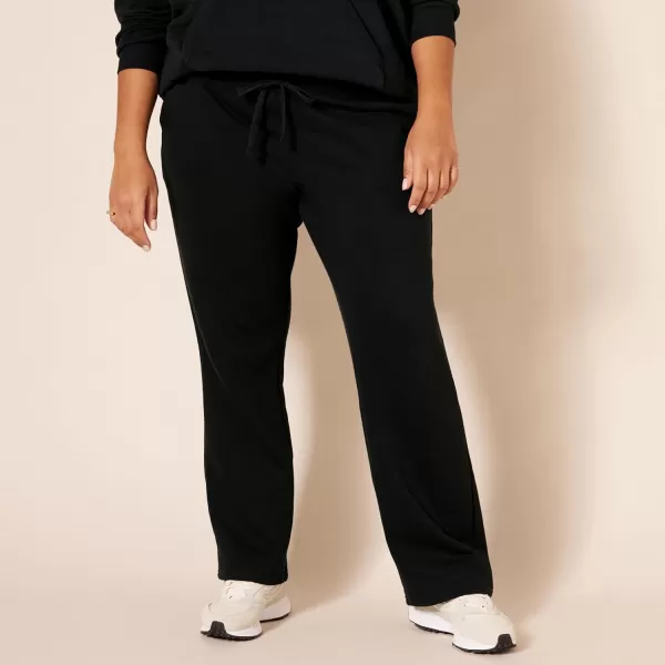 Amazon Essentials Womens Fleece Straight Leg Sweatpant Available in Plus SizeBlack