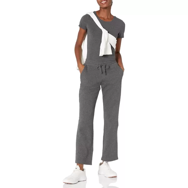 Amazon Essentials Womens Fleece Straight Leg Sweatpant Available in Plus SizeCharcoal Heather