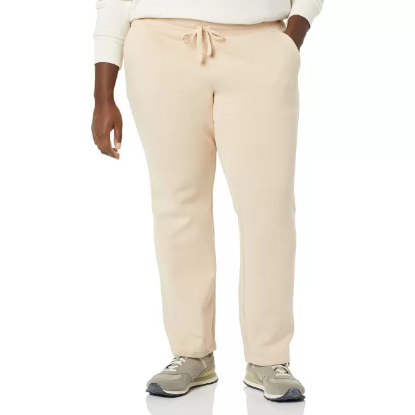 Amazon Essentials Womens Fleece Straight Leg Sweatpant Available in Plus SizeLight Beige